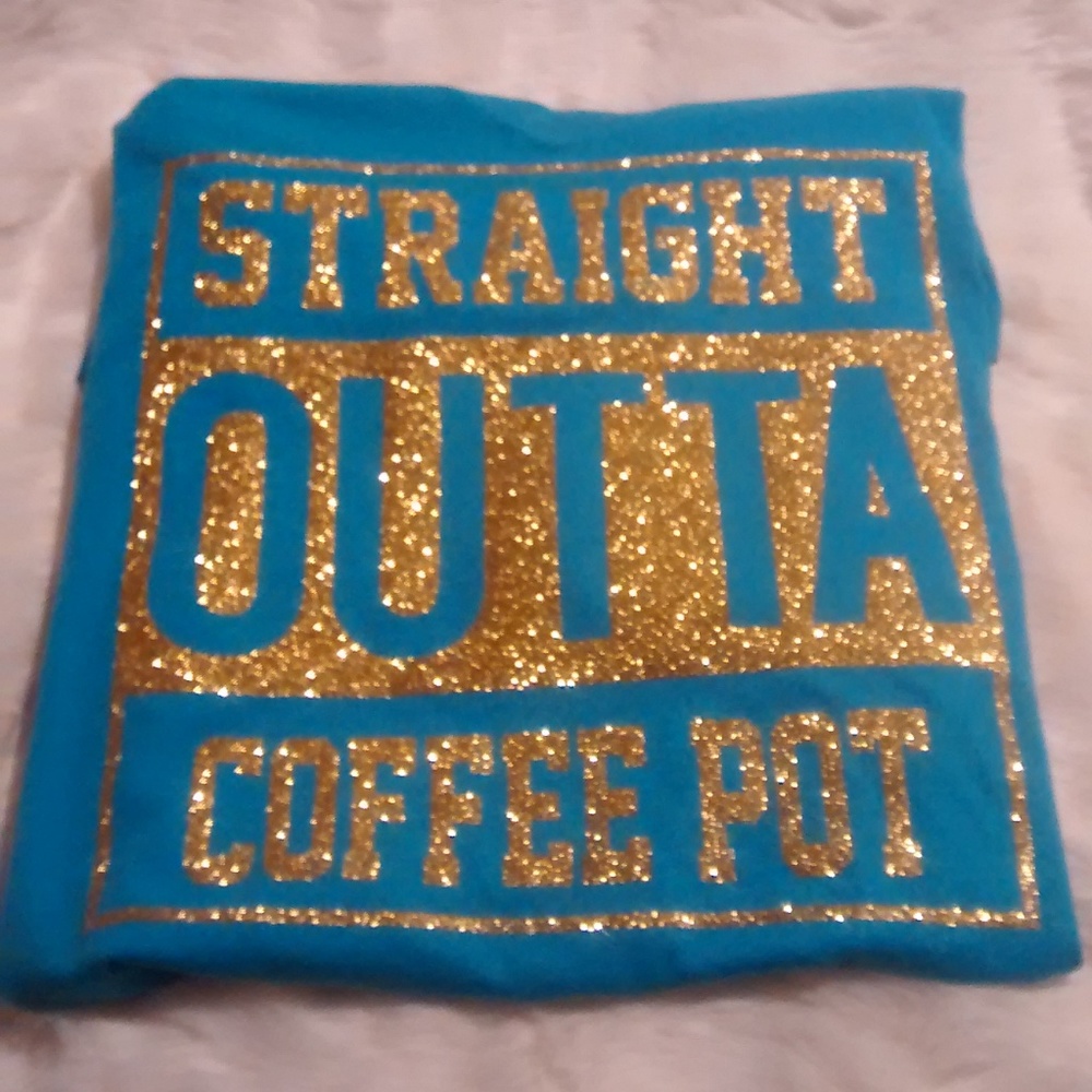 Custom Made NWOT GOLD GLITTER  COFFEE POT ☕☕☕☕